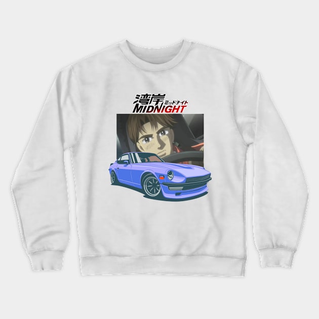 Wangan Midnight Asakura Akio's Devil Z Crewneck Sweatshirt by MOTOSHIFT